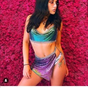 Gold gypsy iridescent chain set